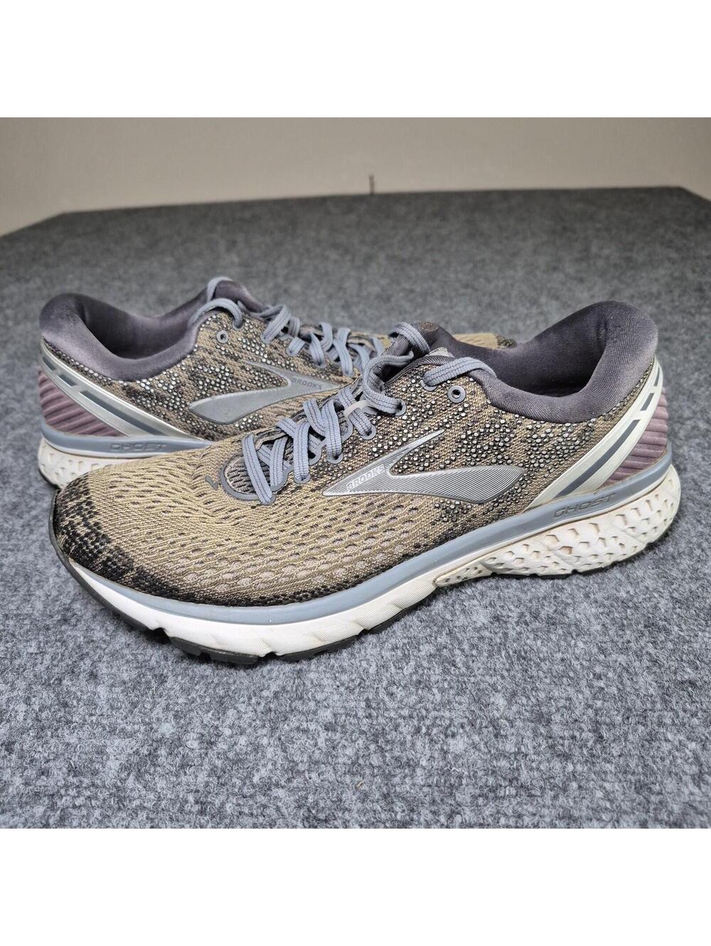Brooks Ghost 11 Shoes Mens Size 9.5D Dark Gray\Brown Running Athletic Sneakers
